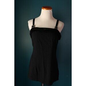 Vintage Dawn Joy Y2K 90s Rhinestone Buckle Whimsigoth Square Neck Tank Top